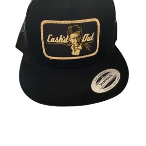 New Johnny Cash Cashd Out Classics Snap back Hat Black Gold Patch Gifts